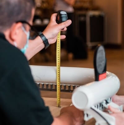 technician installing stair lift