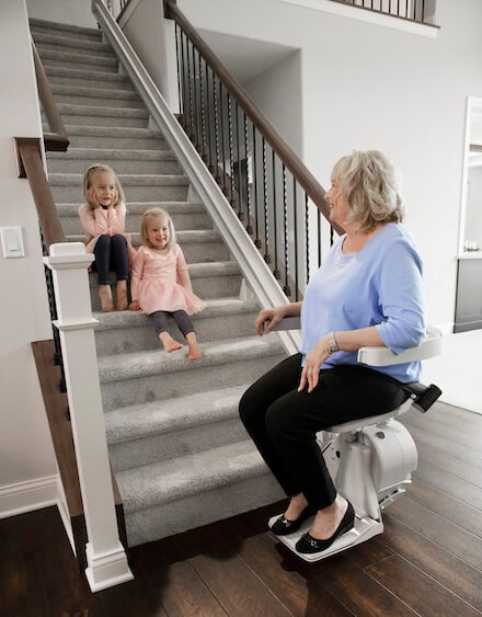 easy ride up the stairs with the stair lift